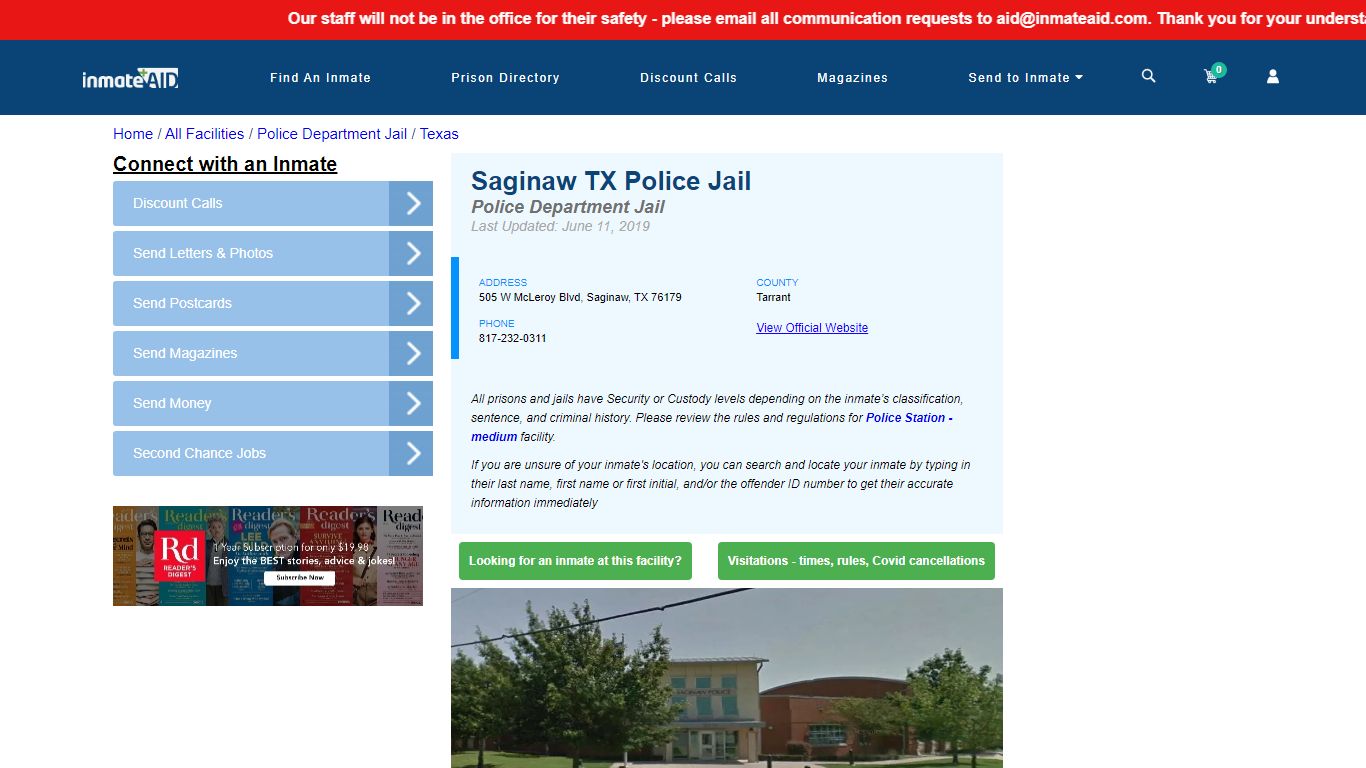 Saginaw TX Police Jail & Arrest Search - InmateAid